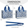 thumbnail image 3 of Daisy Canvas Tote Bag for Women with Compartments, Large Cute Floral Teacher Student Shoulder Bag Nurse Purses Crossbody Bags Work Laptop Book Bag Satchels Handbags, 3 of 6