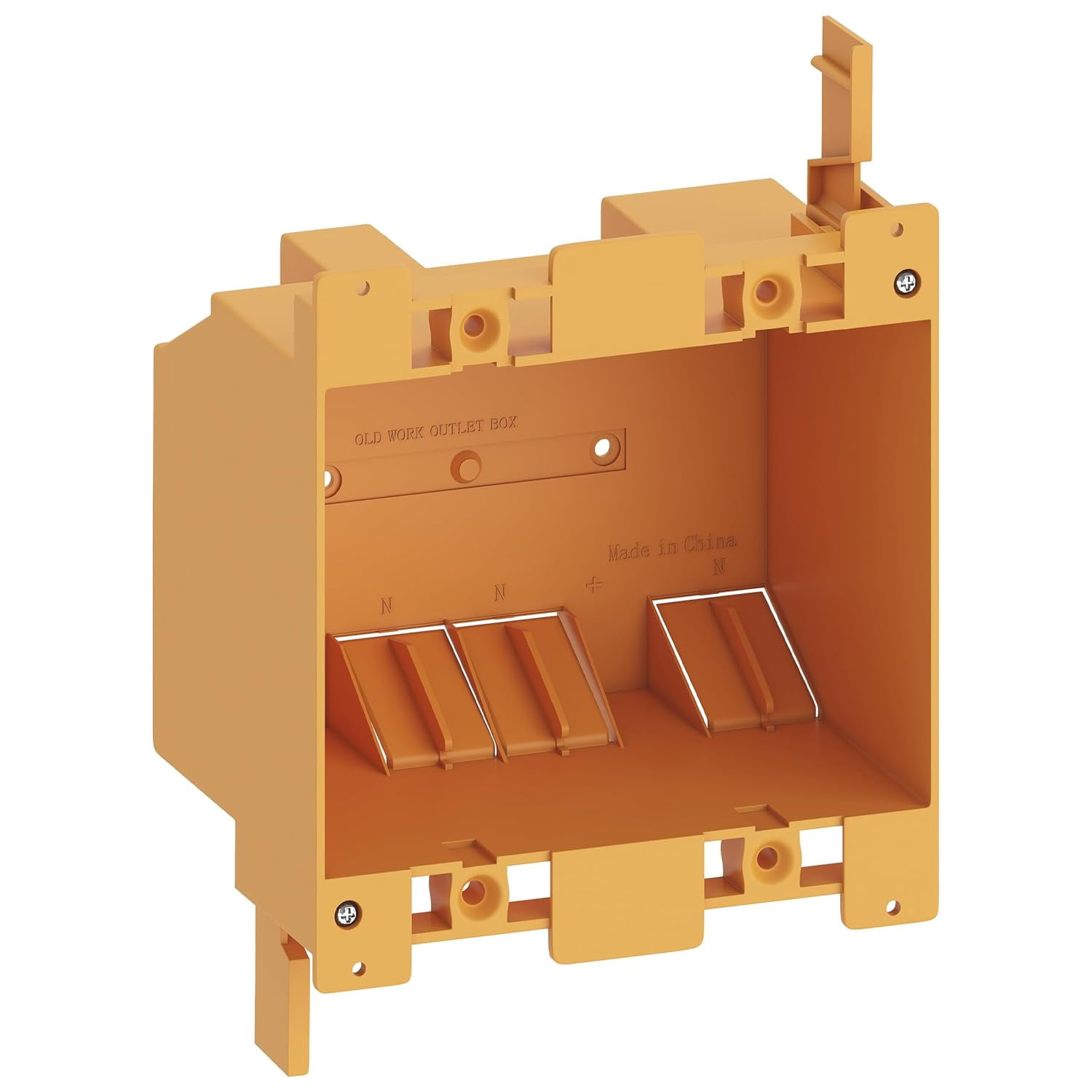 2 Gang Electrical Outlet Box, 25 Cubic Inch Junction Box, Old Work Box, UL Listed, 3-Packs, IN-0501-5-3