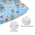 thumbnail image 3 of Balery Cartoon Rocket With Space Funda de Cojín Estampada, Regalos para Mujeres, Regalos de Amor para Ella, Regalos para Novia o Esposa, Funda de Almohada-16"x24", 3 of 6