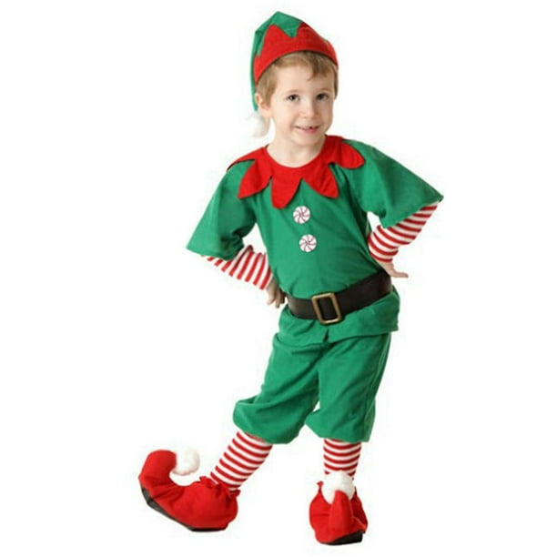 110 cm Disfraces Disfraz de Elfo para Niñas Disfraces de Navidad para Niños