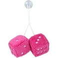 thumbnail image 2 of Trianu 1 Pair of Fuzzy Plush Dice for Car Mirror, Retro 3” Pink Dice with White Dots for Car Interior Hanging Ornament Decoration, 2 of 6
