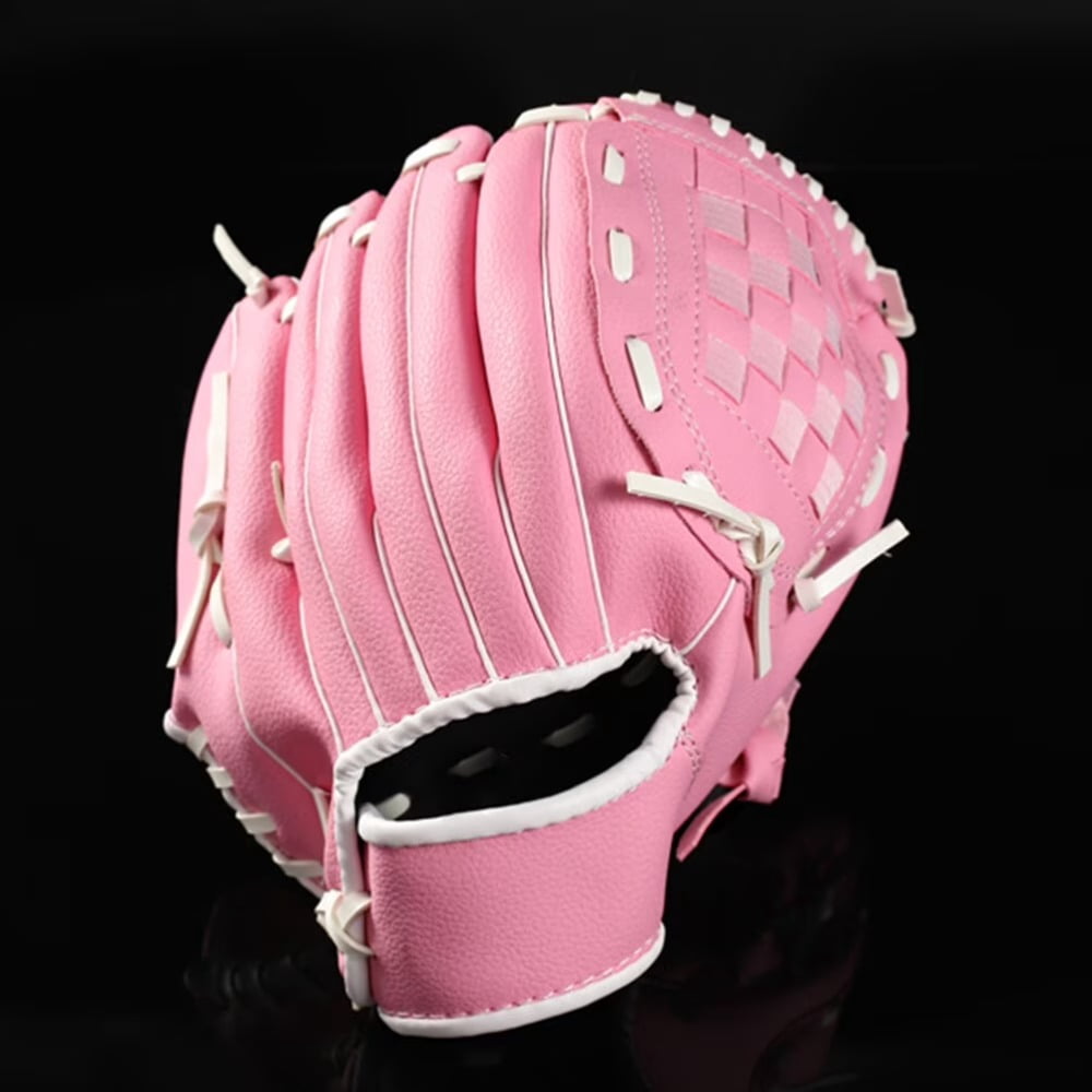 Thicken Infield Pitcher Pink Baseball and Softball Gloves for Sports Use Left Hand PU Material 11.5 Inch