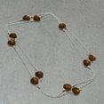 thumbnail image 2 of Smoky Quartz Gemstone Necklace Handmade Antique Design Chain Jewelry 36" CH 7224, 2 of 2