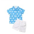 thumbnail image 1 of Kids Baby Boy Gentleman Elephant Tops Shorts Outfits Set Summer, 1 of 4