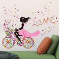 thumbnail image 2 of Calcomanías de pared BRILLAR decoración romántica dormitorio niña mariposa flores, 2 of 5