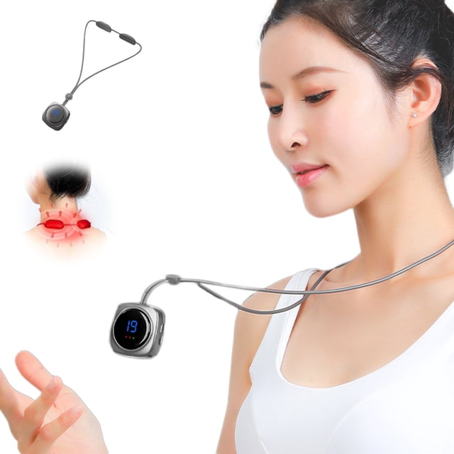 NARABB Hot Sale Mini Neck, 3 Gears 19 Strength Pendant Hot Compress Neck Hanging Massage Machine, Pendant Cervical Spine USB Charging