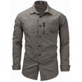 thumbnail image 3 of Fredd Marshall Men's Cotton Long Sleeve Military Utility Shirt, 3 of 4