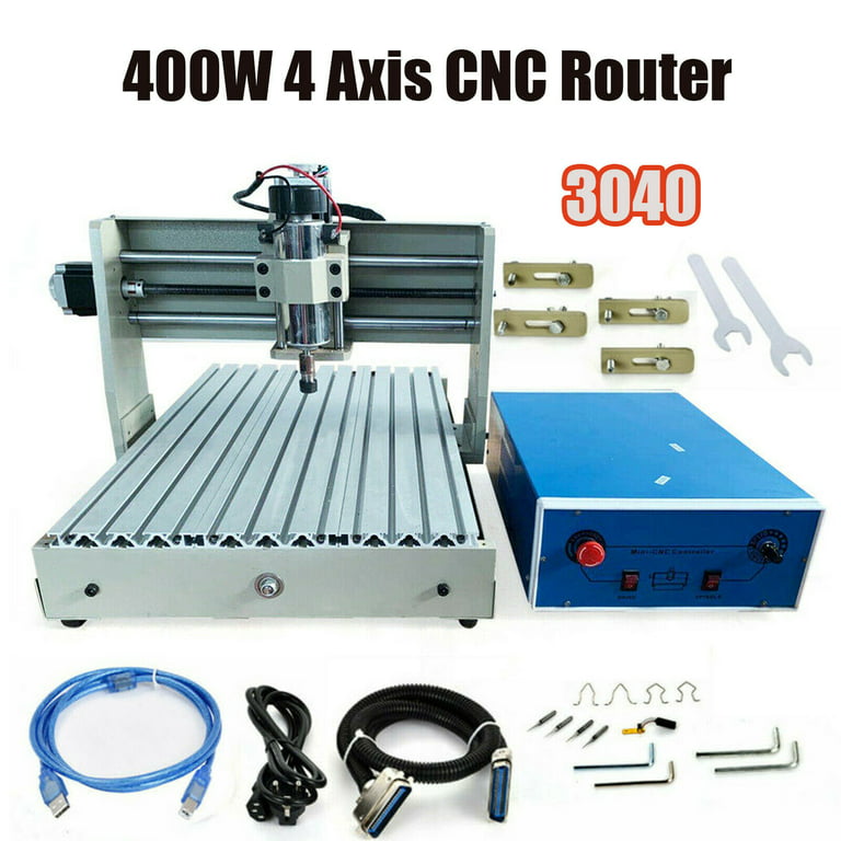 CNC Router Engraving Machine Engraver Machine 3040T 4 Axis USB UC100  connection