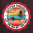 thumbnail image 4 of Wild Bobby Summer Paradise Let the Sea Set You Free Women Tri-Blend Racerback Tank Top, 4 of 6
