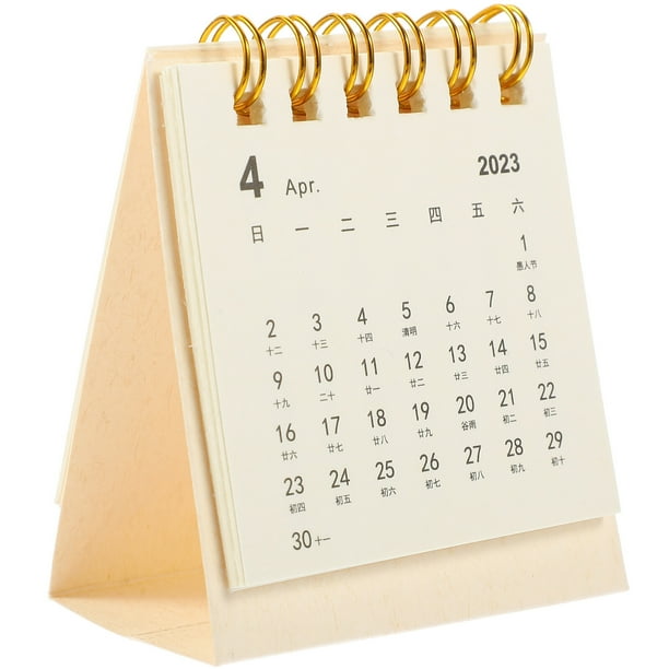 Mini calendario para el hogar, delicado calendario mensual, práctico calendario de pie para el hogar
