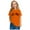 Orange-2, variant on FamilyThread Toddler Girls Boys Short Sleeve Loose Tops Letter Graphic Print Tunic Tops Crew Neck Casual Drop Shoulder T Shirts For 3-9Y