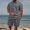 Dark Gray, variant on WWV Mens Matching Shirt and Shorts Set Lapel Short Sleeve Button Shirt Elastic Waist Shorts Outfits Solid Color Stylish Loose Fit Holiday Leisure Suit Black L