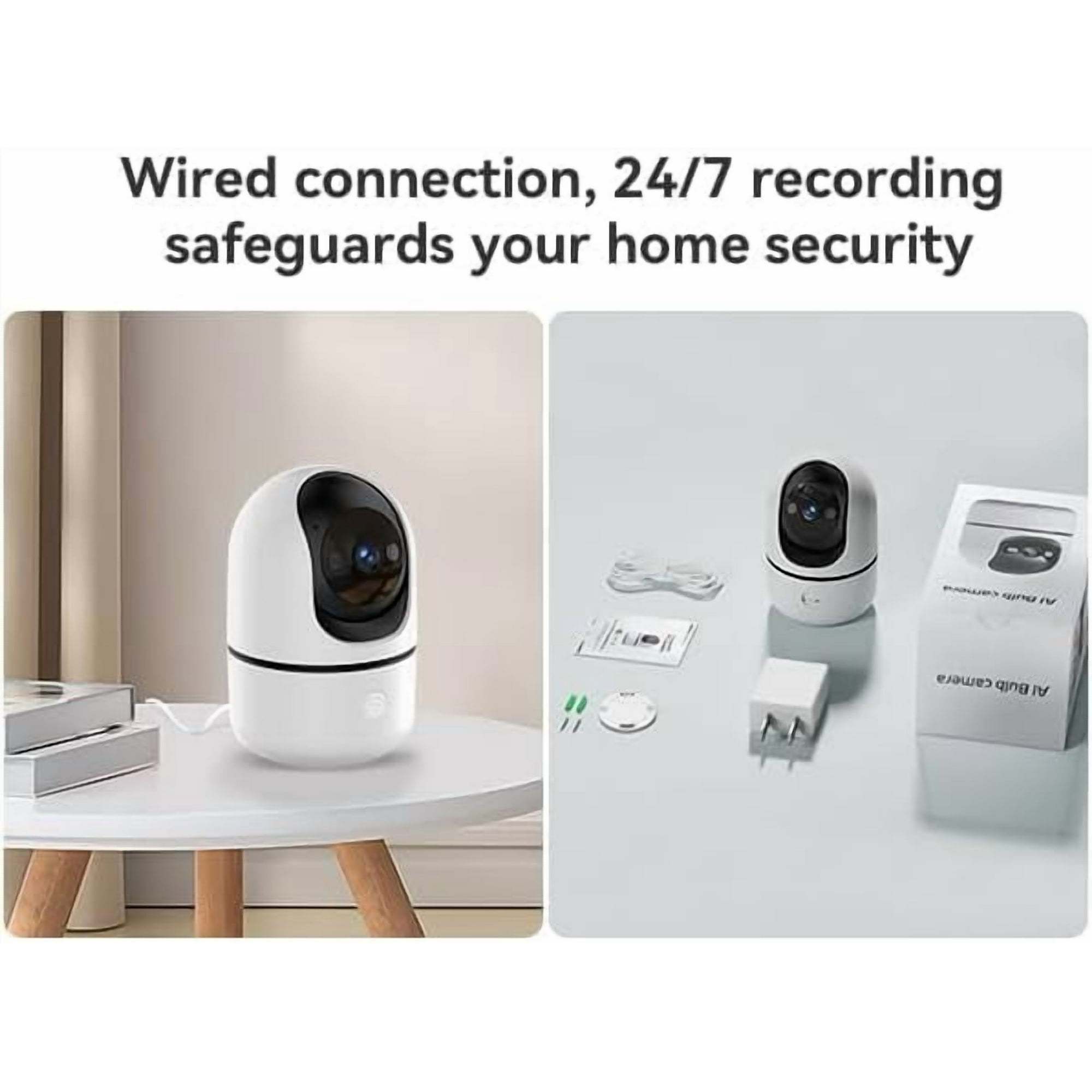 Jqimn 2K Indoor Security Camera with 360° Pan-Tilt and Night Vision photo 7