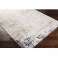 thumbnail image 4 of Mark&Day Area Rugs, 8x8 Sherborne Modern Abstract Marble Blue/Ivory Square Area Rug, Grey Blue Ivory Marble Swirl Carpet for Living Room, Bedroom or Kitchen (7'10" Square), 4 of 8