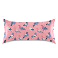 thumbnail image 3 of Haosy Satin Pillowcase for Hair and Skin Standard Cooling Silk Pillow Case with Envelope Closure Cartoon Pigeon on Pink 20"x30", 3 of 9