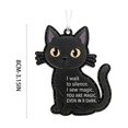 thumbnail image 2 of Halloween Acrylic Glitter Hanging Ornaments - Cute Black Cat Shape Pendants with Inspirational Quotes, Festive Tree Decor Accessories, Small Gifts for Halloween Holiday Celebration, 2 of 7