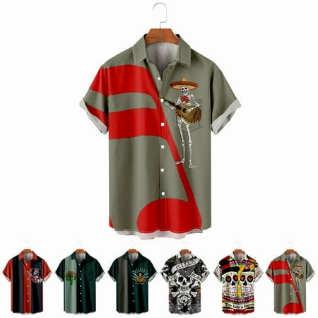 

LANLIN Unisex Youth Collared Button Down Tees Stylish Party Tops For Men Boys