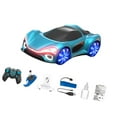 thumbnail image 3 of Coche de carreras deportivo con acrobacias RC, coche de carreras con doble efecto de rociado, coche de juguete RC para aficionados, vehículo clásico C azul, 3 of 9