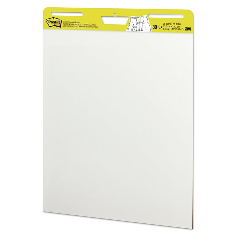 Post-it Self-Stick Easel Pads, 25 x 30, White, 30 Sheets, 2/Carton