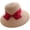 Khaki Red Bow, variant on CoCopeaunts Straw Bucket Hat for Women Bowknot Decorate Belt Spring Summer Wide Brim Outdoor Beach Sweet Girls Basin Hat