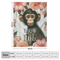 thumbnail image 4 of Nawypu Monkey Blanket - Soft, Fuzzy &amp; Warm  Blanket for Couch, Sofa - White Cute Throw Gifts for Girls, Boys, 4 of 6