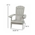 thumbnail image 6 of BizChair Commercial All-Weather Poly Resin Indoor/Outdoor Folding Adirondack Chair in Gray, 6 of 12