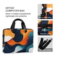 thumbnail image 4 of FORMRS 16" Laptop Bag Carrying Sleeve Case with Handle Travel Shoulder Briefcase, Green Abstract Wavy, 4 of 8