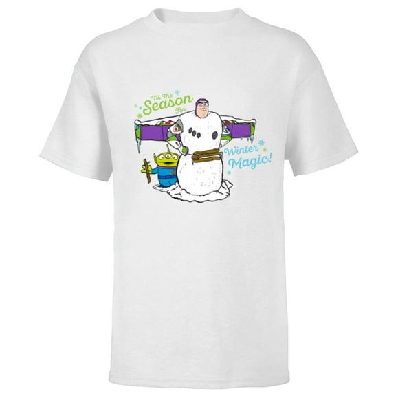 PIXAR Toy Story ‘Tis The Season For Winter Magic Holiday - Short Sleeve T-Shirt for Kids - Customized-White