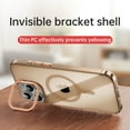 thumbnail image 5 of Transparent Magnetic Case for Apple iPhone 16 Pro Max, Camera Lens Kickstand Compatible with Magsafe Shockproof Slim Fit Luxury Back Cover Clear Phone Case for iPhone 16 Pro Max, Gold, 5 of 6