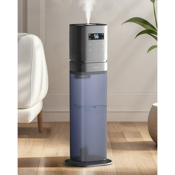8L/2.1Gal Ultrasonic Cool Mist Humidifier for Bedroom Large Room 1000 sq ft, Top Fill, 5 Ambient Lights, Blue