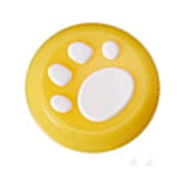 Cateissary Grips Caps Cóncavo Cómodo Reemplazo perfecto Thumbstick Cover Suministro de videojuegos para doméstico blanco sobre amarillo Type1 NO1