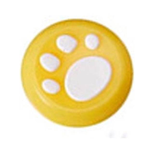 Inteprter Grips Caps Cómodo y útil Forma de pata de gato Thumbstick Cover Controller Accesorio para doméstico blanco sobre amarillo Type3 NO3