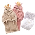 thumbnail image 2 of Albornoz para bebé, bata de baño suave con capucha para niños, ropa de algodón para niños, toallas de manga larga para niñas, ropa de dormir de invierno, albornoz de animales para niños 7T 8T Gao Jinjia LED, 2 of 2