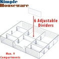 thumbnail image 2 of Simple Houseware Plateau Organisateur de Tiroir avec 9 Compartiments Ajustables Transparent, 2 of 5