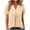 Beige, variant on Summer Tunic Tops for Women Trendy Button Up Crew Neck Tops Short Sleeve T-Shirt Pleated Tunic Blouse Shirts Loose Blouse Dressy Casual Shirt Red M