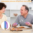 thumbnail image 4 of Adaptive Utensils with Nonslip Handle and Adjustable Silicone Strap 360° Rotatable Adaptive Eating Utensils Easy Grip Adaptive Spoon and Fork for Disability, 4 of 10