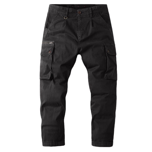 Yuyuzo Plus Size Cargo Pants for Men Outdoor Tactical Active Solid Color Classic Cargos with Multi Pockets