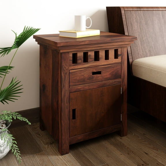 Wooden Side Table in Indian Rosewood Retungular Shape