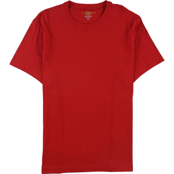 Club Room - Camiseta básica con cuello redondo para hombre, color rojo, pequeña