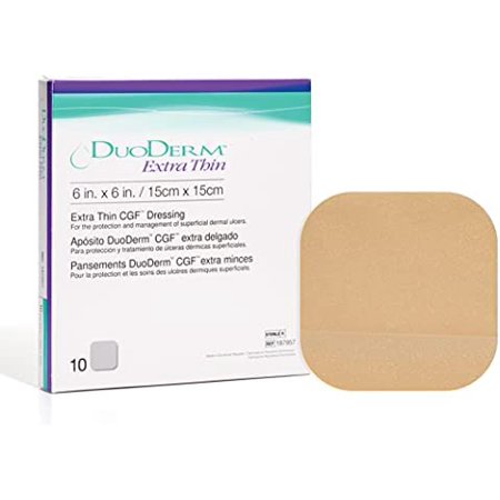 duoderm extra thin dressing  square  6  x 6   10 per box