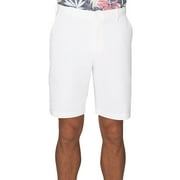 IZOD Mens Saltwater Stretch Solid Chino Shorts 32W Bright white