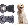 thumbnail image 4 of Assiette Pliante pour Chien Slow Food Double Vasque en Silicone en Acier Inoxydable avec Alimentation pour Animaux de Compagnie 519 (Couleur, Gris), 4 of 7