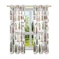 thumbnail image 7 of Yayeee Window Curtains Set of 2 for Living Room Light Filtering 63"x52", Green Nordic Christmas, 7 of 7