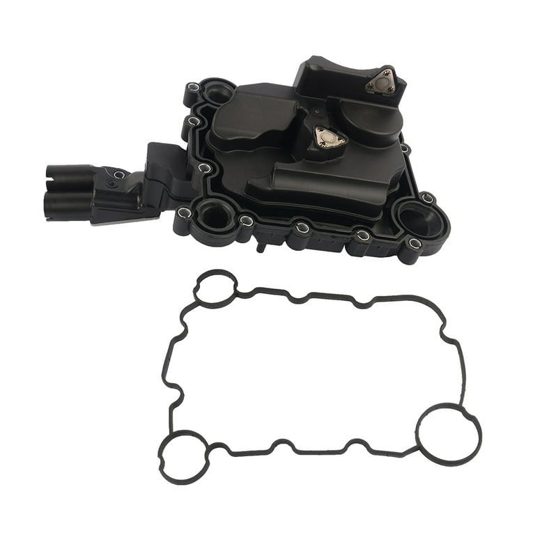Crankcase Vent Valve Oil Separator for Audi Q5 A6 C6 A5 Q7 3.0L 06e103547ac, Black