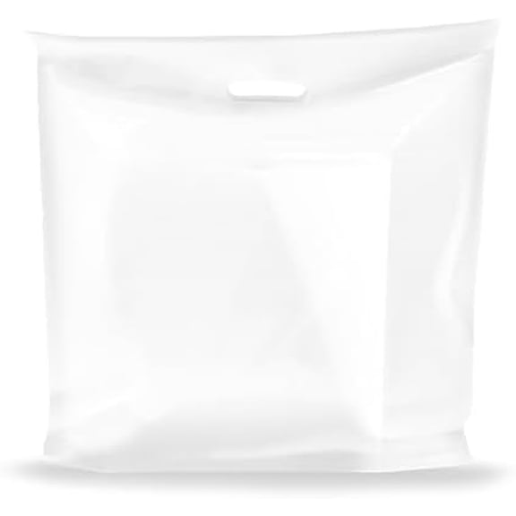 Large and Resistant Clear Merchandise Bags 26" x 26" x 3 mil Thick - Glossy Plastic Perfect for Retail with Die Cut Handles - Ideal for Shopping, Large Packages, Toys - Recyclable$$Cases & Bags