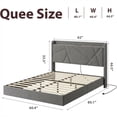 thumbnail image 4 of CazToi Full Size Floating Platform Bed Frame with LED Lights & Charging Storage Headboard No Box Spring Needed, 4 of 8