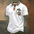 thumbnail image 2 of CONZONE Mexican Men's Cinco De Mayo Polo Shirt Short Sleeve Casual Polo Shirts For Men Skeleton Embroidery Collared Mexico May 5Th Golf Shirts, 2 of 3