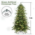 thumbnail image 6 of Christmas Trees 5FT Green PVC+PE Christmas Tree with 200 Warm White UL Lights – 1488 Tips, Hinged Branch Design, Realistic Needles, Sturdy Metal Stand, Easy Assembly,Artificial Christmas Trees, 6 of 16