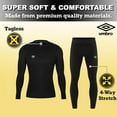 thumbnail image 3 of Umbro Mens Thermal Underwear Set Insulated Shirt & Long Johns, Black Large, 3 of 7