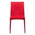 thumbnail image 3 of Weave Mace Indoor Outdoor Dining Chair (Armless), Set Of 4 - Red, 3 of 7